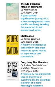 Empfehlungen aus dem TIME-Magazin vom 23.03.2015 im Artikel THE JOY OF LESS von Josh Sunburn